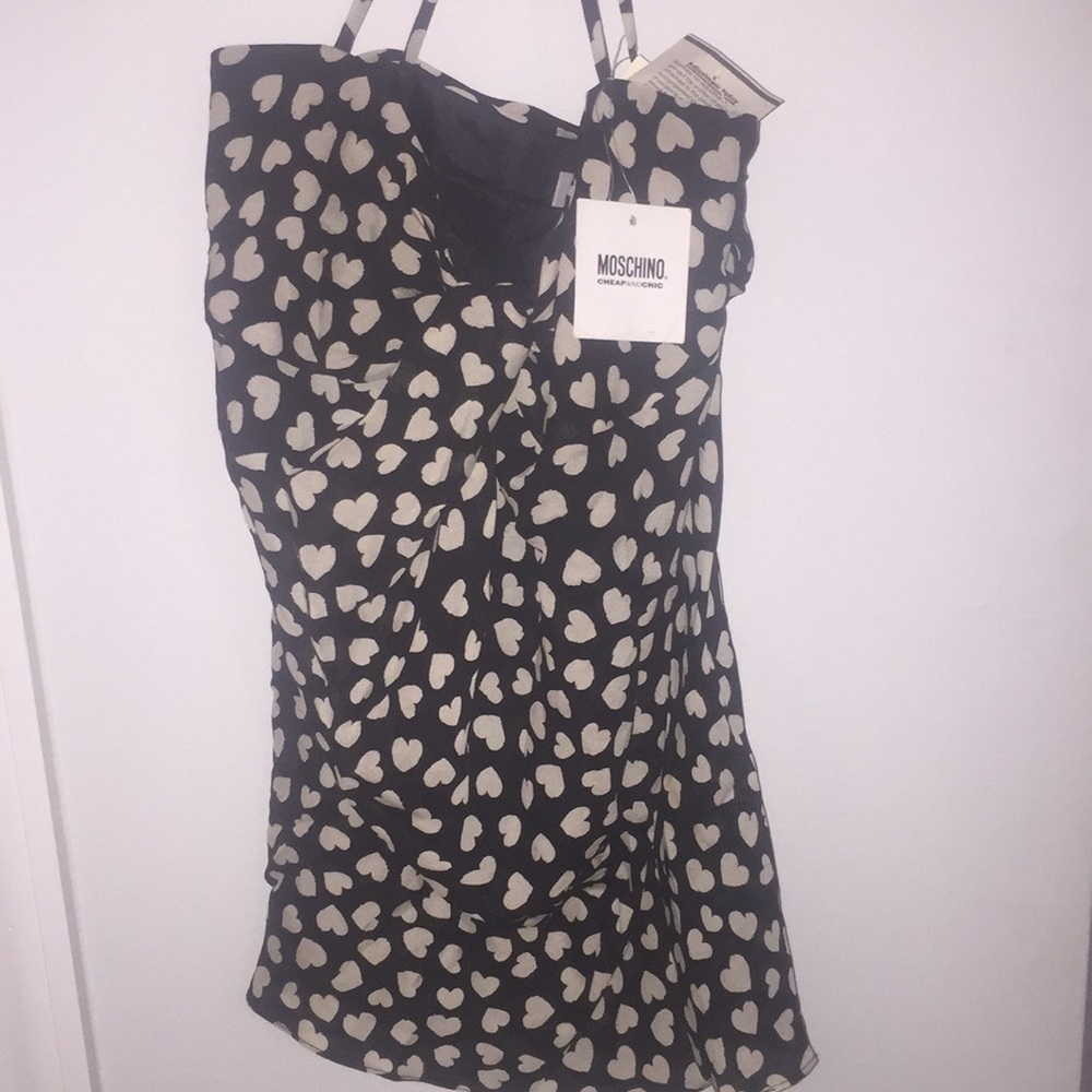 MOSCHINO Camisole Top Black and Cream